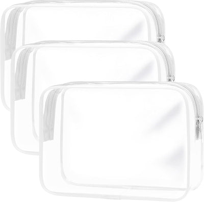 Neceser transparente 3uds TSA aprobado resistente agua viaje