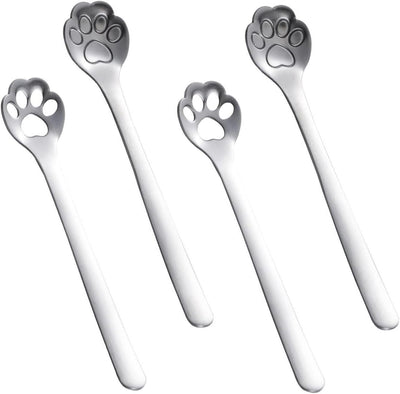 4 Cucharas Medidoras Acero Inox 5.9pulg para Gatos