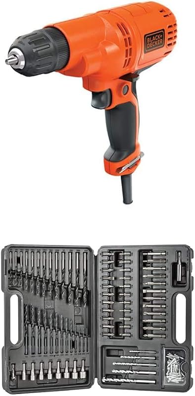 Taladro 5.5A 3/8pulg con 109 Pzas BDA91109