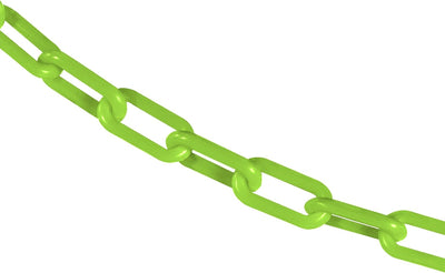 Cadena barrera plástica verde 1.5pulg 100pies