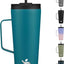 Vaso térmico acero inox con pajilla 22oz color azul