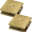 Abrazadera vidrio clips latón 5/16-3/8" color dorado