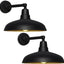 Luz granero cuello cisne 17pulg pared negro mate
