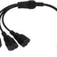 Cable divisor 3 clavijas 1.6pies enchufe interior SJT 16AWG
