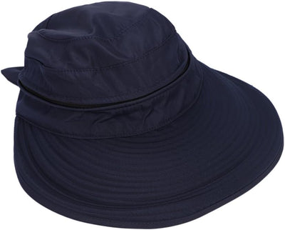 Sombrero visera ancha cremallera mujer playa UV