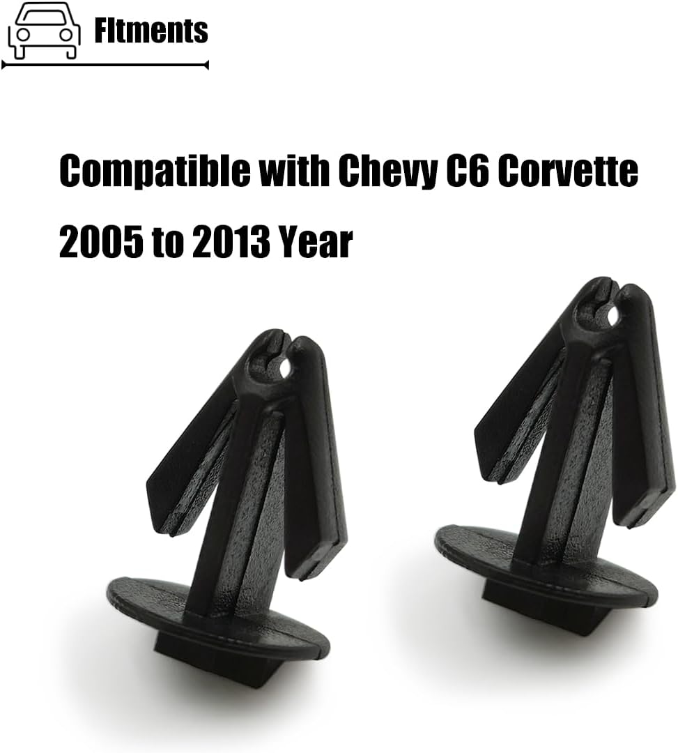 2 Clips Parachoques Delantero Chevy C6 05-13