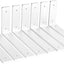 8 Soportes estantería metal blanco L 10" rústico