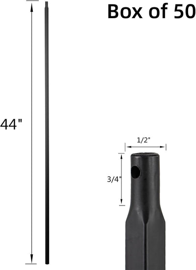 Set 50 balaustres hierro forjado barandilla metal negro