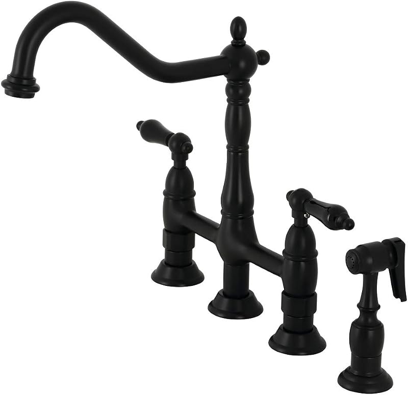 Grifo cocina puente duquesa negro mate 13x8x13pulg