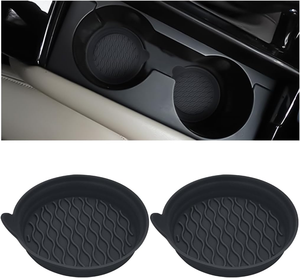 2 Posavasos Silicona Antiderrap para Botellas Auto Universal