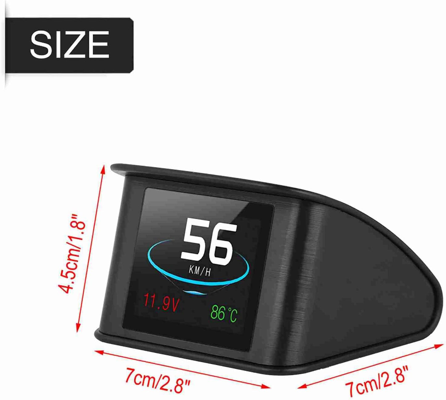 Pantalla HUD Universal P10 para Coche OBD2 Velocidad RPM