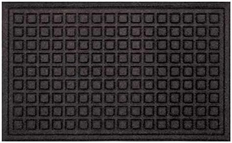 Tapete puerta entrada bloques tejido Onyx