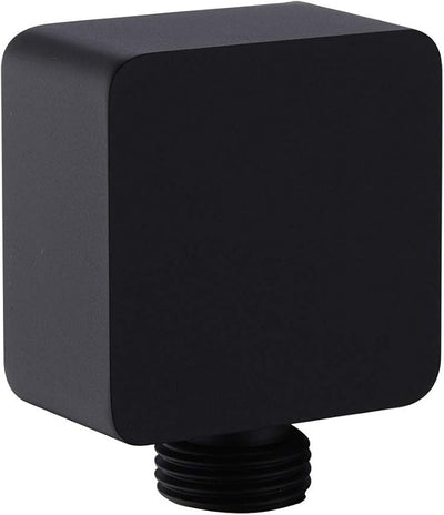 Codo suministro pared latón G1/2 pulg salida ducha negro mate