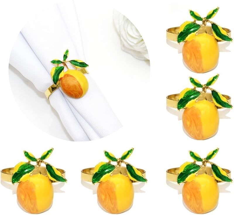 Set 6 servilletas limón temática cítrica fiestas bodas