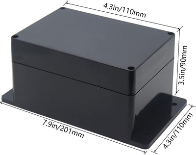 Caja eléctrica IP65 ABS color negro 6.3x4.3x3.5pulg