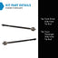 Set 2 Pzas Barras Acoplamiento Interior Ram 1500 13-18