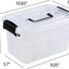 Caja plástico transparente 6qt con asa 6 pzas