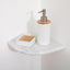 Estante esquina ducha mármol carrara 9pulg decoración baño