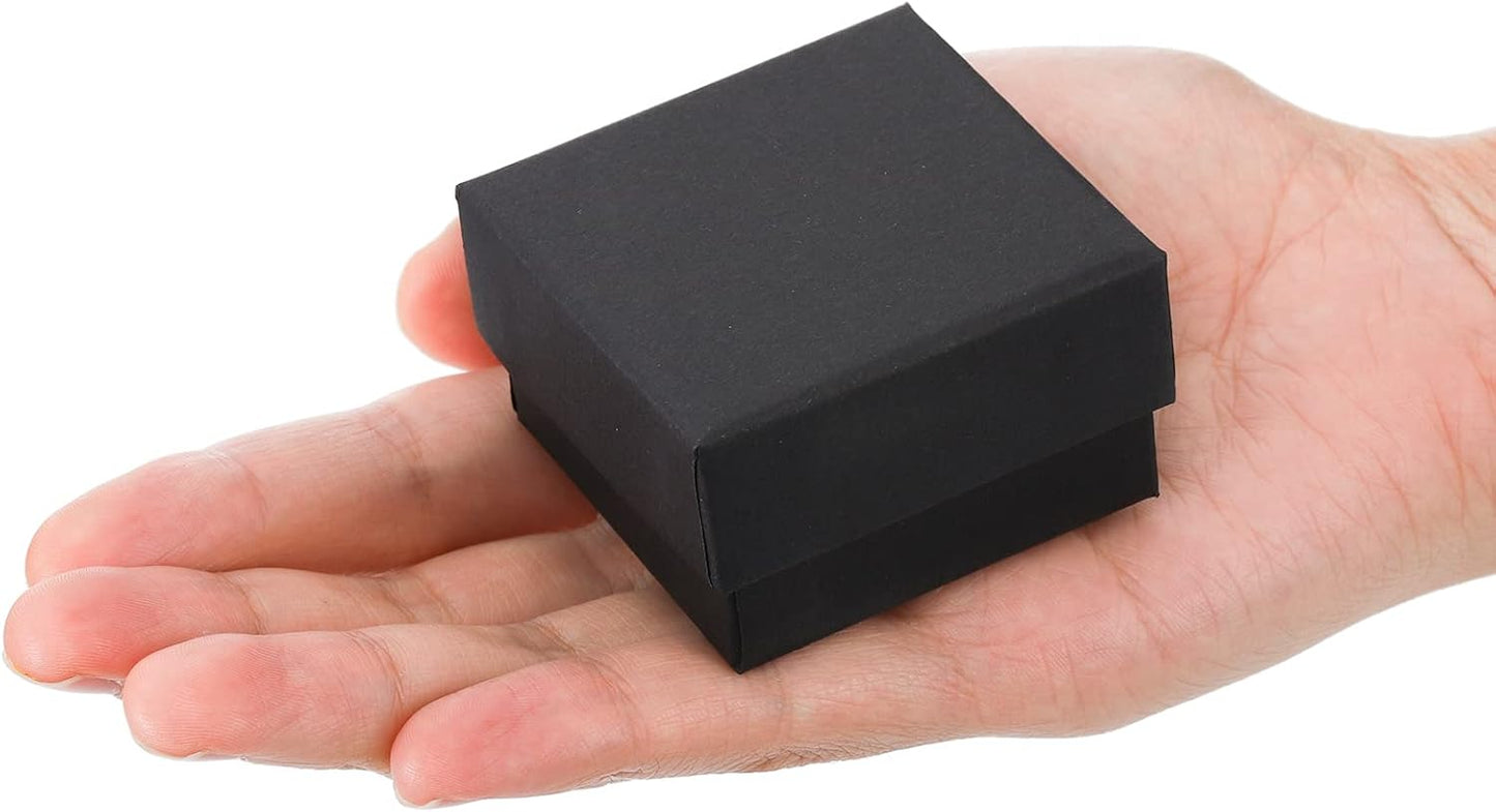 48 Cajas Regalo Joyas con Inserto Foam Negro