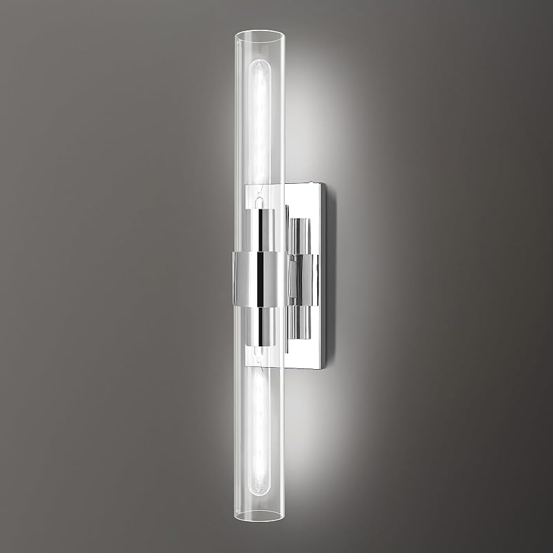 Aplique pared níquel 22.8" luces baño dormitorio sala
