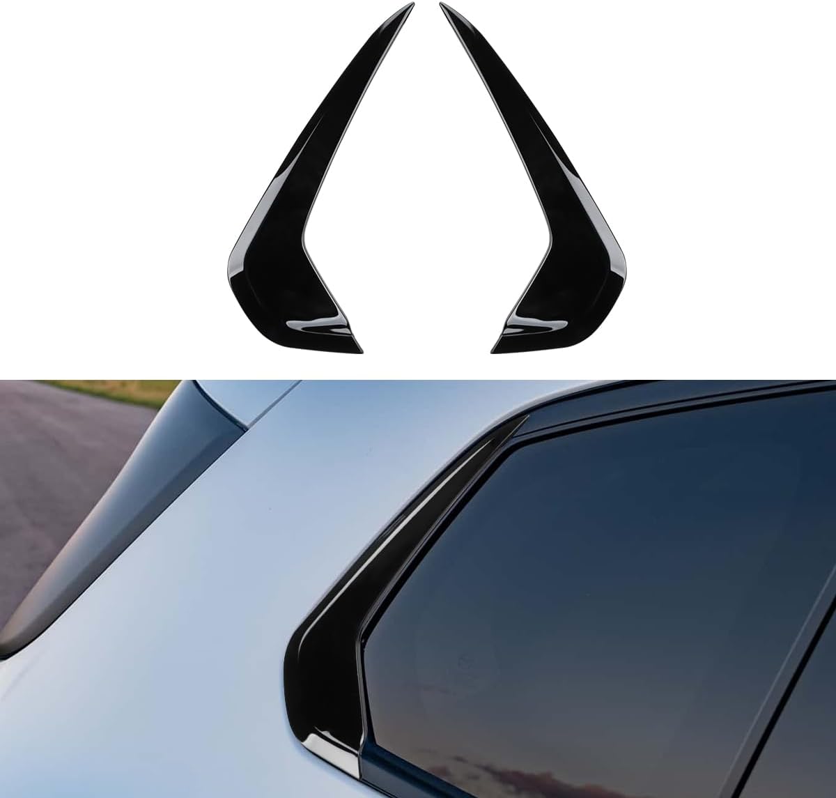 Moldura ventana trasera Mazda CX acero inox negro