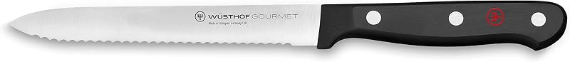 Cuchillo multiusos dentado 5pulg color plateado