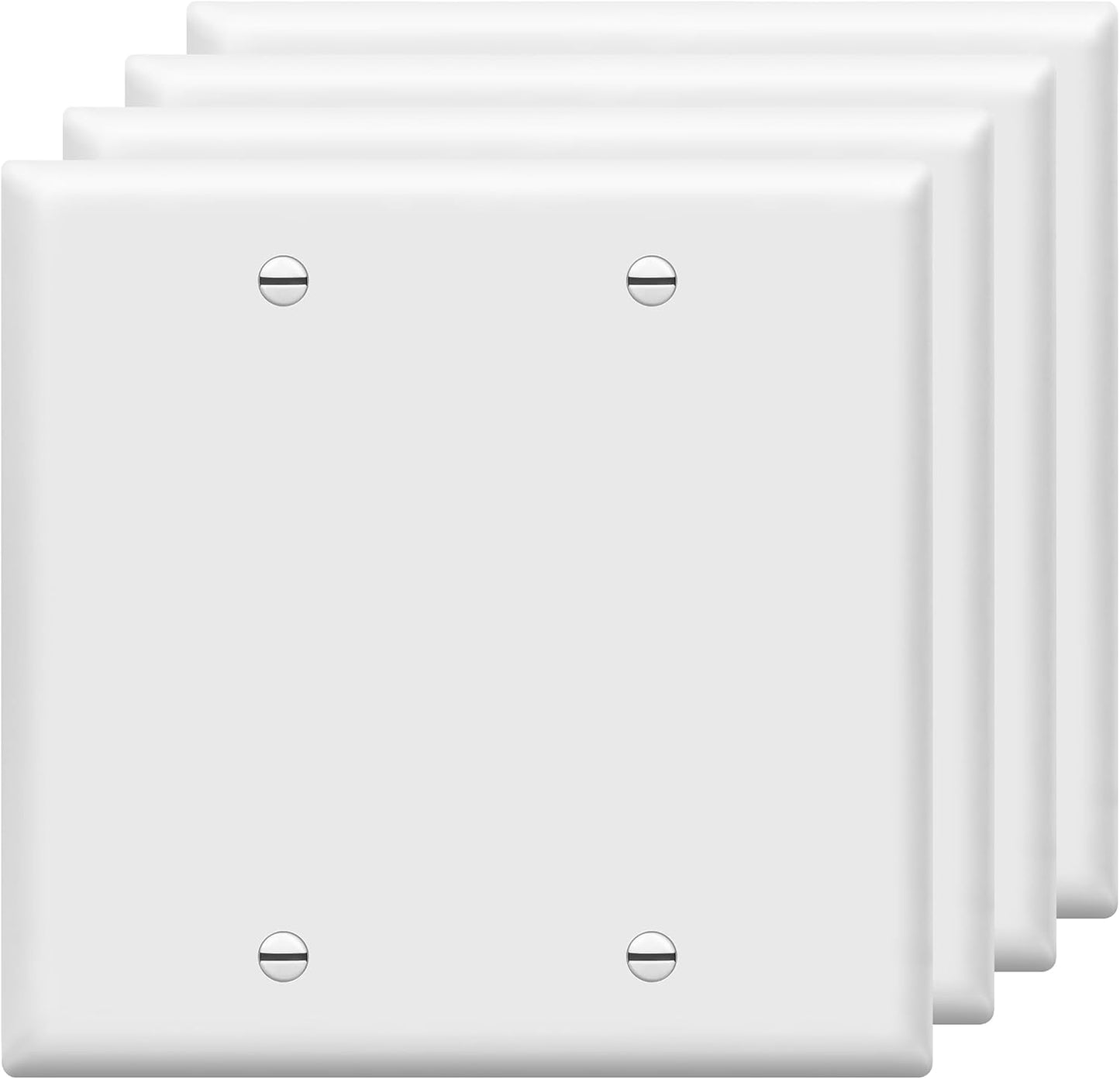 Cubierta placa pared doble blanco brillante 4.50x4.57pol