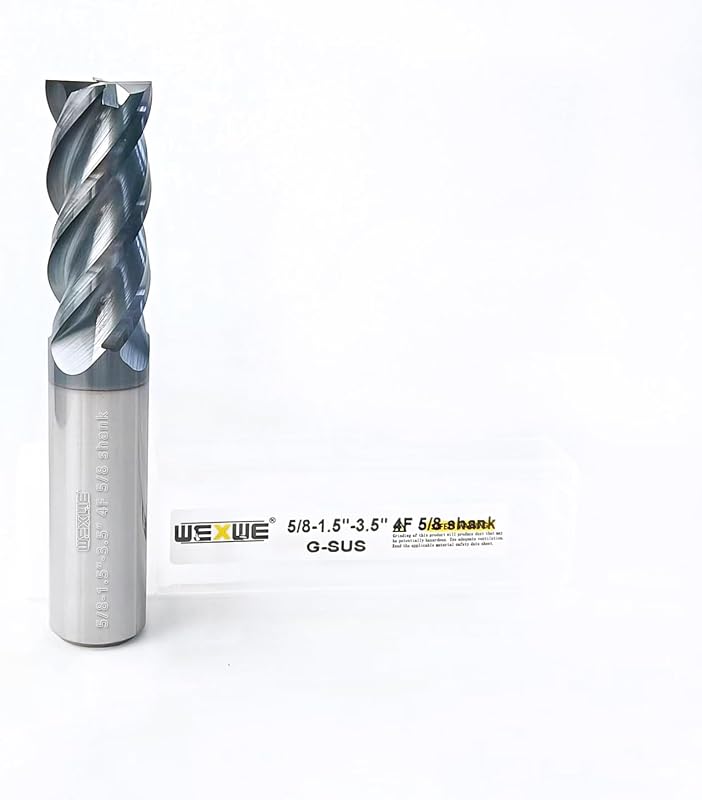 Herramienta molino carburo PVD AlTiN para acero inox 5/8