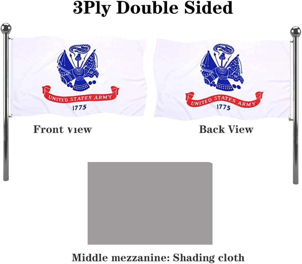 Banderas militares EE.UU. 2x3 blancas doble cara resistente