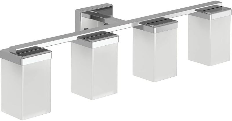 Accesorio baño doble montaje 90 grados 4 luces cromado
