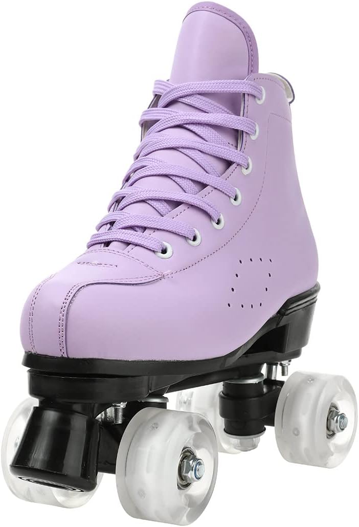 Patines mujer 4 ruedas piel sintética interiores exteriores