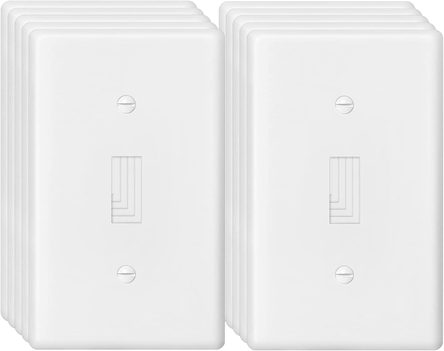 Placa decorativa interruptor luz tomacorriente 10pzas blanco