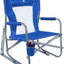 Silla mecedora playa plegable con asa transporte color azul