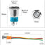 Interruptor botón presión 16mm 12v-24v 5a con led y enchufe