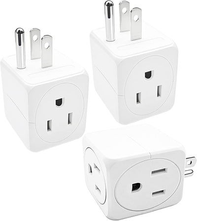 3 Pzas Extensor Tomacorrientes Pared 3 Vías Oficina Dormitorio