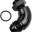 Adaptador 8AN a 6AN ORB 90 grados aluminio negro