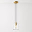 Lámpara colgante cristal latón ajustable para isla cocina