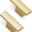 Pack 20 pomos gabinetes cocina color dorado cepillado