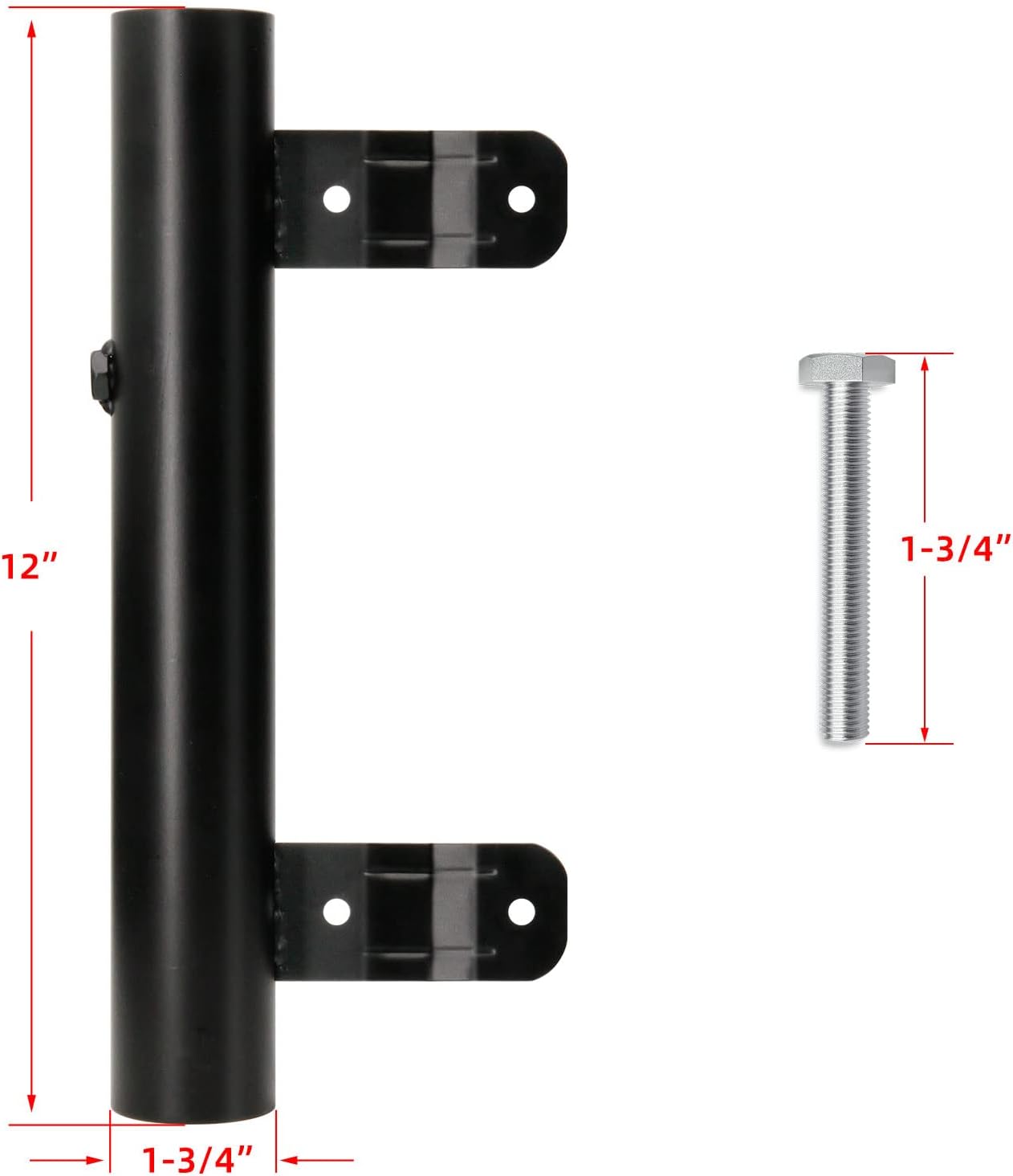 Soporte bandera RV escalera 1" resistente negro