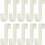 Ganchos puerta gabinete pack 10 blanco