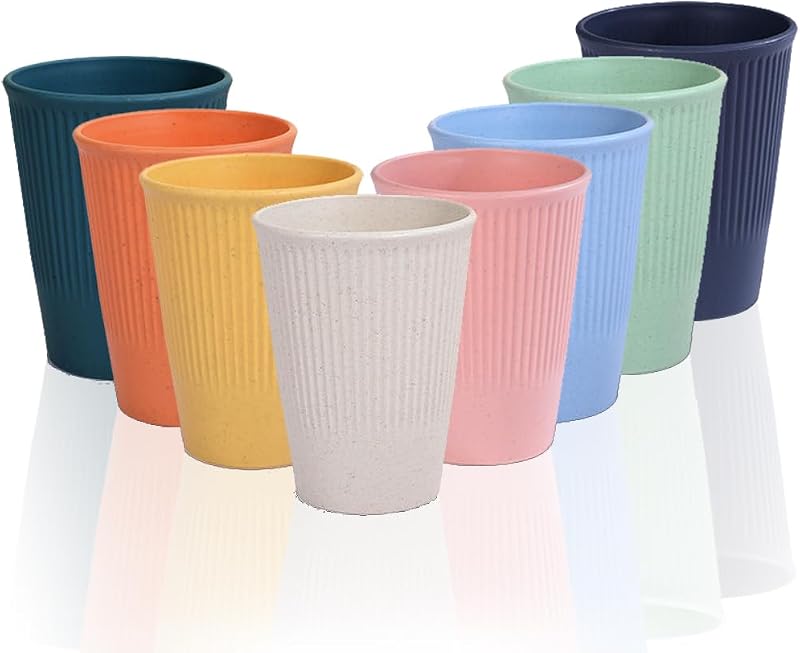 Vasos plástico 12oz coloridos para beber portátiles camping
