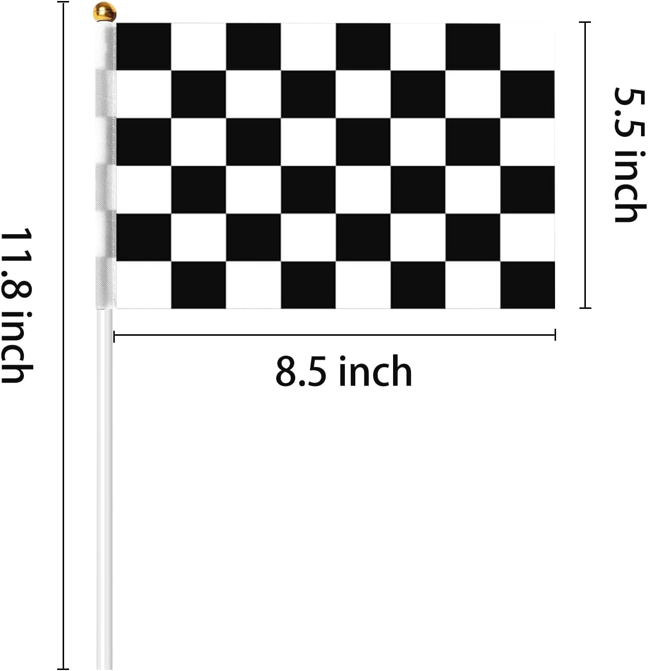 100 Banderas Cuadros 5x8" con Lanza Niños