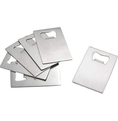 Abrebotellas tarjetas crédito para cartera 6 pzas