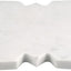 Bandeja queso forma copo nieve mármol blanco 12.5x11pulg