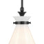 Lámpara colgante isla cocina negro cristal opal