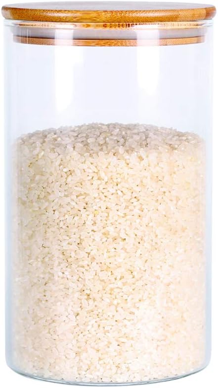 Tarros vidrio 60oz con tapa hermética para arroz café harina