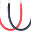 Cable batería flexible 1/0 AWG cobre OFC 1.5 pies par rojo negro