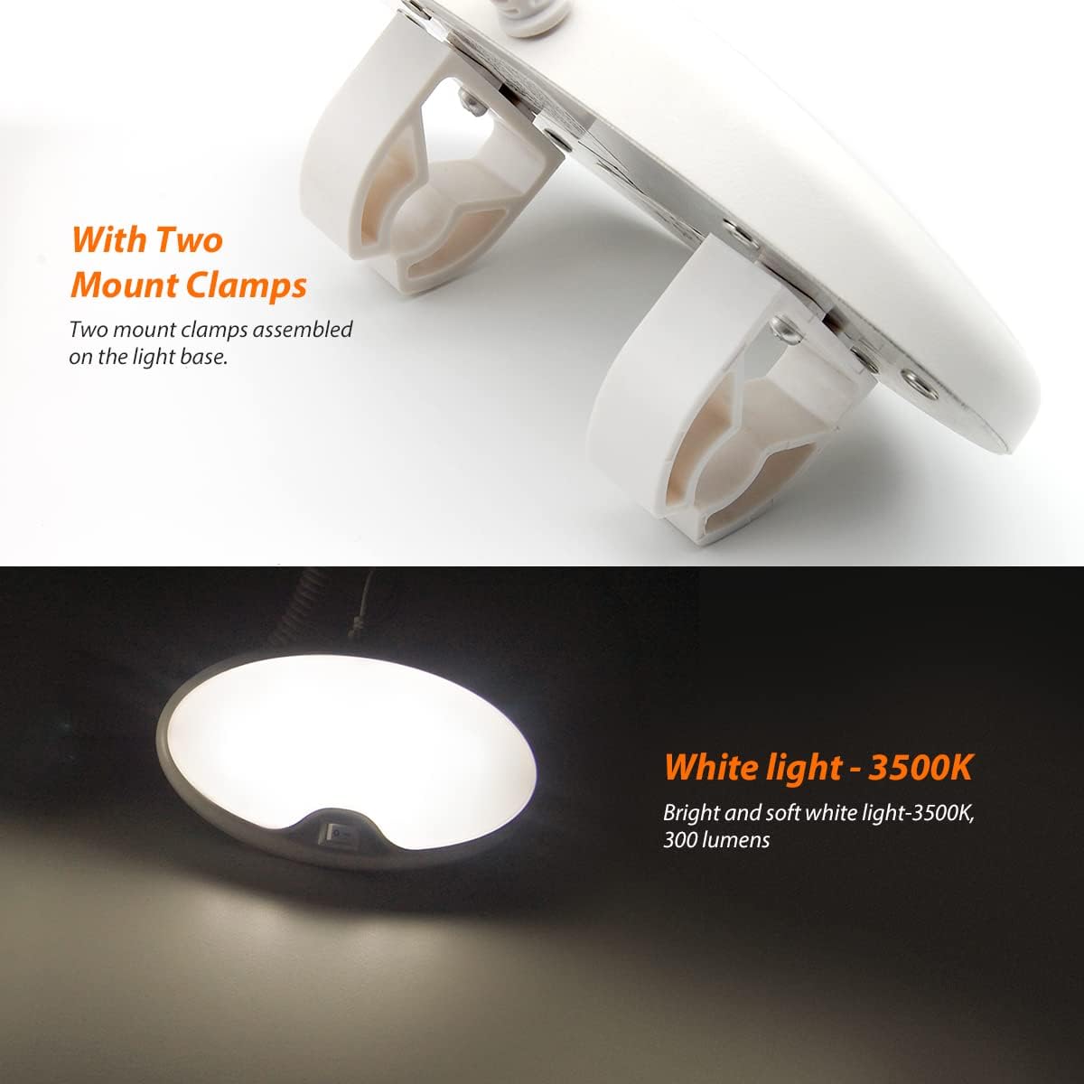 Luz litera portátil 12V para caravana con enchufe