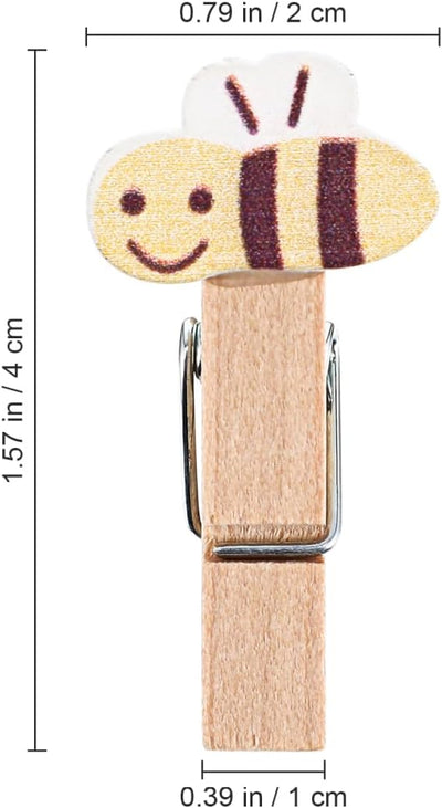 40 Pinzas Madera Abeja para Colgar Ropa Fotos