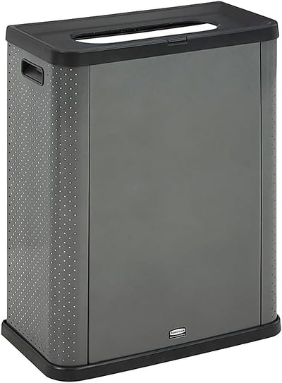 Contenedor basura 23gal metal 3 lados gris oscuro perla